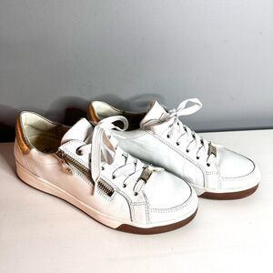 ARA Rei Low White Sneakers - Made in Portugal 🇵🇹, Gold Detail, HighSoft Tech, 5